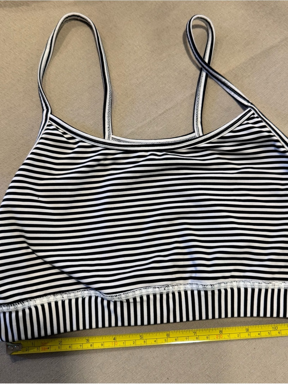 GAP Black & White Striped Seamless Bralette